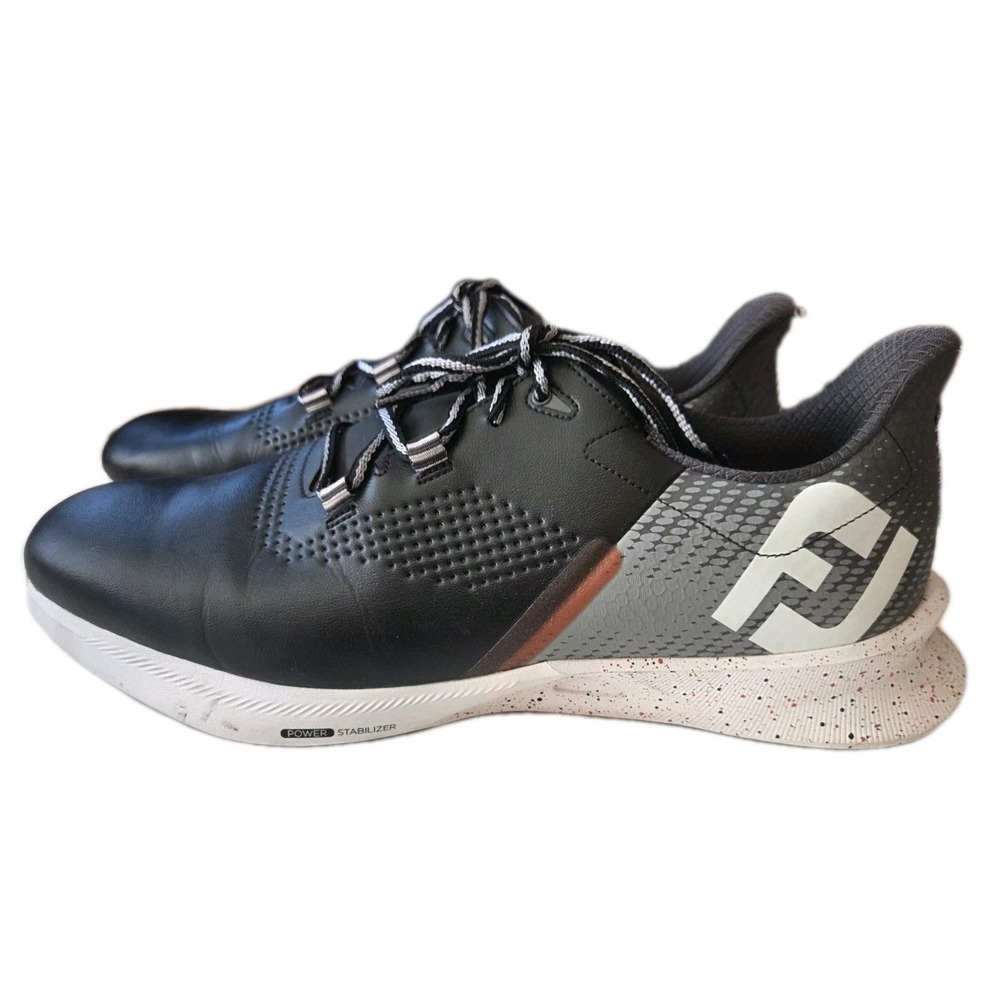 Men's FootJoy Fuel Spikeless Golf Shoes Sz 15 M, Black/White/Red, Athletic Shoes
